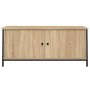 Mueble TV con puertas contrachapada roble Sonoma 102x35x45 cm