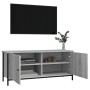 Mueble TV con puertas contrachapada gris Sonoma 102x35x45 cm en Muebles TV | Comprar online en Foro24