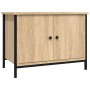 Mueble de TV con puertas roble Sonoma 60x35x45 cm madera de