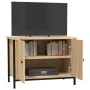Mueble de TV con puertas roble Sonoma 60x35x45 cm madera de