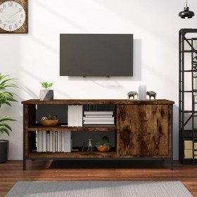Mueble de TV madera contrachapada roble ahumado 100x40x45 cm Mueble de TV madera contrachapada roble ahumado 100x40x45 cm