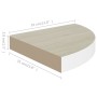 Wand-Eckregal 4 Stück MDF Eiche/weiß 35x35x3,8 cm von vidaXL, Regale und Regale - Ref: Foro24-326641, Preis: 58,52 €, Rabatt: %