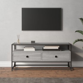 Mueble de TV madera contrachapada gris Sonoma 100x35x45 cm Mueble de TV madera contrachapada gris Sonoma 100x35x45 cm