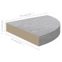 Betongraues Wand-Eckregal aus MDF, 35 x 35 x 3,8 cm von vidaXL, Regale und Regale - Ref: Foro24-326642, Preis: 27,67 €, Rabat...