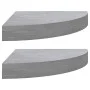 Wall corner shelf 2 pcs MDF concrete gray 35x35x3.8cm by vidaXL, Shelves and shelves - Ref: Foro24-326643, Price: 35,86 €, Di...