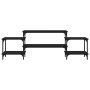 Mueble para TV madera contrachapada negro 157x35x52 cm
