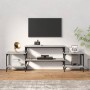 Mueble para TV madera contrachapada gris Sonoma 157x35x52 cm