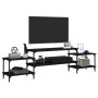 Mueble para TV madera contrachapada negro 197x35x52 cm