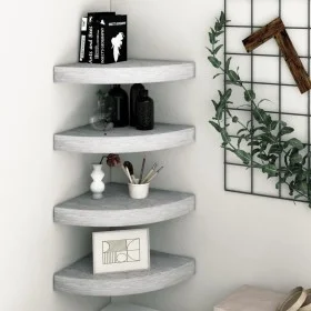 Corner wall shelves 4 pcs MDF concrete gray 25x25x3.8 cm by vidaXL, Shelves and shelves - Ref: Foro24-326644, Price: 67,17 €,...