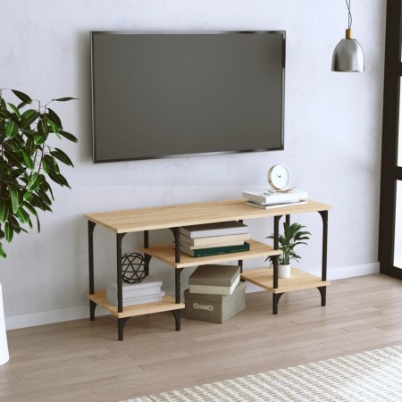 Mueble de TV madera contrachapada roble Sonoma 102x35x45,5 cm