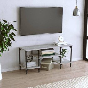 Mueble de TV madera contrachapada gris Sonoma 102x35x45,5 cm Mueble de TV madera contrachapada gris Sonoma 102x35x45,5 cm