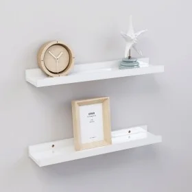 Wall shelves 2 units glossy white 40x9x3 cm by vidaXL, Shelves and shelves - Ref: Foro24-326648, Price: 15,61 €, Discount: %
