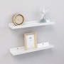 Wandregale 2 Einheiten weiß glänzend 40x9x3 cm von vidaXL, Regale und Regale - Ref: Foro24-326648, Preis: 16,47 €, Rabatt: %