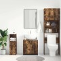 Armario de baño madera contrachapada roble ahumado 60x33x61 cm