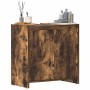 Armario de baño madera contrachapada roble ahumado 60x33x61 cm