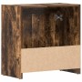 Armario de baño madera contrachapada roble ahumado 60x33x61 cm