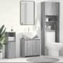 Armario de baño madera contrachapada gris Sonoma 60x33x61 cm