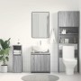 Armario de baño madera contrachapada gris Sonoma 60x33x61 cm
