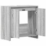 Armario de baño madera contrachapada gris Sonoma 60x33x61 cm