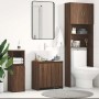 Armario de baño madera contrachapada marrón roble 60x33x61 cm