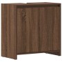 Armario de baño madera contrachapada marrón roble 60x33x61 cm