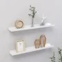 Wandregale 2 Einheiten weiß glänzend 60x9x3 cm von vidaXL, Regale und Regale - Ref: Foro24-326649, Preis: 18,68 €, Rabatt: %