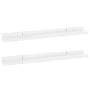 Wall shelves 2 units glossy white 60x9x3 cm by vidaXL, Shelves and shelves - Ref: Foro24-326649, Price: 18,68 €, Discount: %
