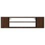 Mueble de TV colgante madera marrón roble 100x30x26,5 cm