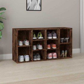 Banco zapatero madera contrachapada roble ahumado 103x30x55cm Banco zapatero madera contrachapada roble ahumado 103x30x55cm