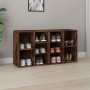 Banco zapatero madera contrachapada roble ahumado 103x30x55cm