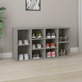 Banco zapatero madera contrachapada gris Sonoma 103x30x55 cm Banco zapatero madera contrachapada gris Sonoma 103x30x55 cm