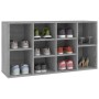 Banco zapatero madera contrachapada gris Sonoma 103x30x55 cm