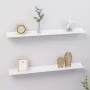 Wandregale 2 Einheiten weiß glänzend 80x9x3 cm von vidaXL, Regale und Regale - Ref: Foro24-326650, Preis: 23,75 €, Rabatt: %