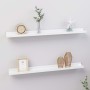 Wandregale 2 Einheiten weiß glänzend 80x9x3 cm von vidaXL, Regale und Regale - Ref: Foro24-326650, Preis: 23,96 €, Rabatt: %