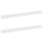 Wall shelves 2 units glossy white 80x9x3 cm by vidaXL, Shelves and shelves - Ref: Foro24-326650, Price: 23,96 €, Discount: %