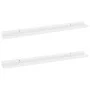 Wall shelves 2 units glossy white 80x9x3 cm by vidaXL, Shelves and shelves - Ref: Foro24-326650, Price: 23,75 €, Discount: %