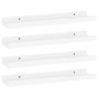 Estantes de pared 4 unidades blanco brillo 40x9x3 cm de vidaXL, Estantes y estanterías - Ref: Foro24-326653, Precio: 27,65 €,...