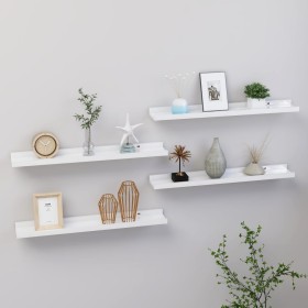 Wandregale 4 Einheiten weiß glänzend 60x9x3 cm von vidaXL, Regale und Regale - Ref: Foro24-326654, Preis: 32,57 €, Rabatt: %