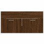 Set de muebles baño 2 pzas madera contrachapada marrón roble en Muebles de baño | Comprar online en Foro24