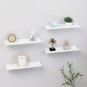 Wandregale 4 Einheiten weiß 40x9x3 cm von vidaXL, Regale und Regale - Ref: Foro24-326660, Preis: 24,71 €, Rabatt: %