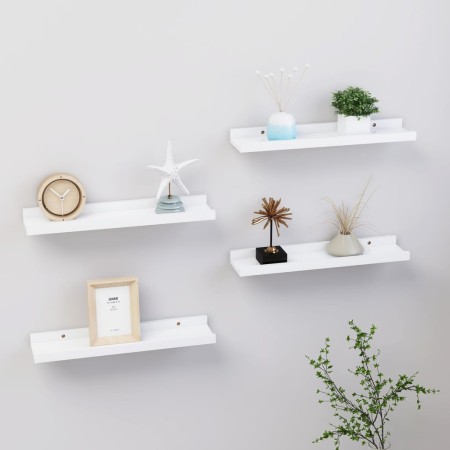 Wandregale 4 Einheiten weiß 40x9x3 cm von vidaXL, Regale und Regale - Ref: Foro24-326660, Preis: 24,71 €, Rabatt: %