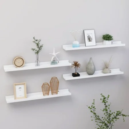 Wall shelves 4 units white 60x9x3 cm by vidaXL, Shelves and shelves - Ref: Foro24-326661, Price: 30,48 €, Discount: %