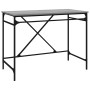 Escritorio hierro madera contrachapada gris Sonoma 100x50x75 cm