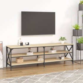 Mueble de TV madera contrachapada roble Sonoma 160x40x50 cm Mueble de TV madera contrachapada roble Sonoma 160x40x50 cm