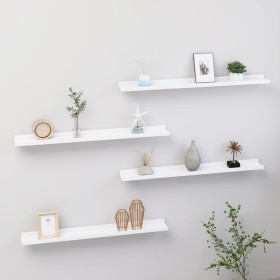 Wall shelves 4 units white 80x9x3 cm by vidaXL, Shelves and shelves - Ref: Foro24-326662, Price: 39,46 €, Discount: %