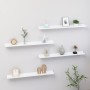 Wall shelves 4 units white 80x9x3 cm by vidaXL, Shelves and shelves - Ref: Foro24-326662, Price: 39,46 €, Discount: %