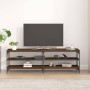 Mueble de TV madera contrachapada roble marrón 160x30x50 cm