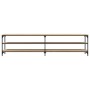 Mueble TV metal y madera contrachapada roble Sonoma 200x30x50cm