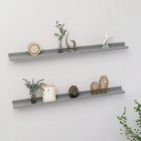 Wall shelves 2 units gray 100x9x3 cm by vidaXL, Shelves and shelves - Ref: Foro24-326672, Price: 28,10 €, Discount: %