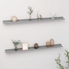 Estantes de pared 2 unidades gris 115x9x3 cm de vidaXL, Estantes y estanterías - Ref: Foro24-326673, Precio: 33,89 €, Descuen...